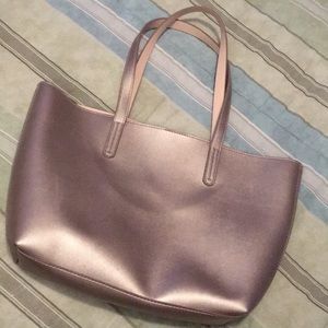 Rose Gold Metallic Tote Bag